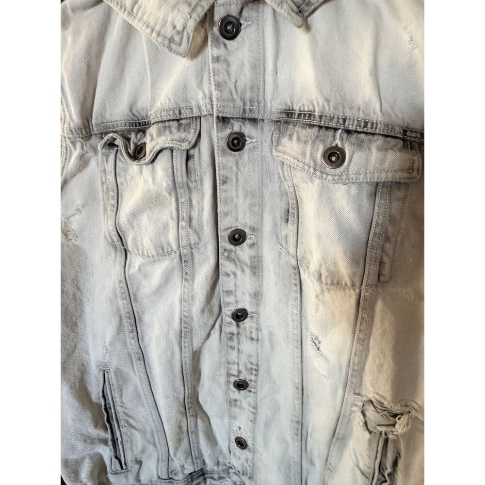 Men’s Denim Vest Hoodie Distressed Sleeveless Jacket Biker Streetwear